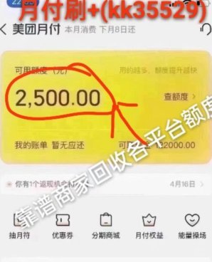 美团月付怎么自己套现