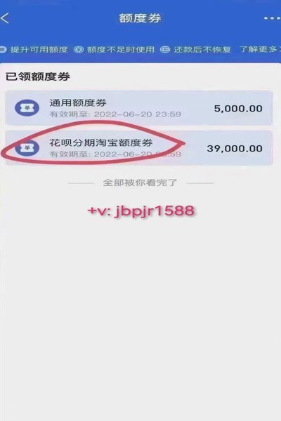 苹果花呗专享额度券怎么套出来
