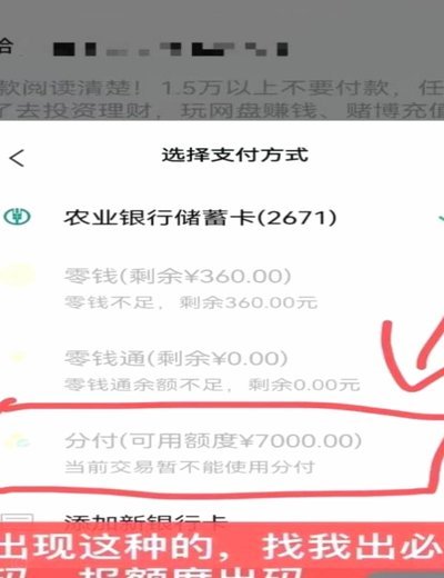 分付的额度怎么使用